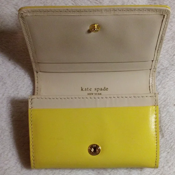 KATE SPADE RARE YELLOW GORGEOUS WALLET LIKE NEW NO CALL OUTS & RARE!! - Picture 2 of 12